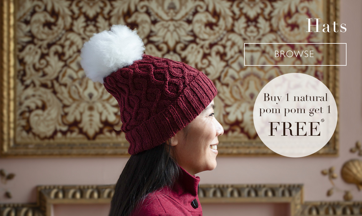 Hats pom pom buy one get one free offer toft crochet knit patterns